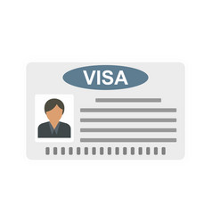 Visa Card Icon Flat Isolated