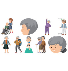 Collection Of Elderly People Icons