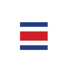 Costa Rica Flag Square