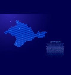 Crimea map abstract schematic from red triangles Vector Image