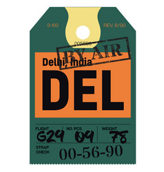 Delhi Airport Luggage Tag