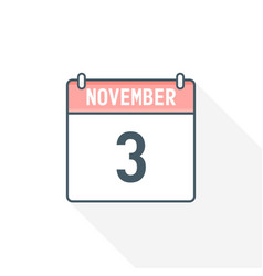 3rd November Calendar Icon November 3 Calendar