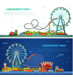 Amusement Park Horizontal Banners