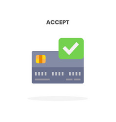 Credit Card Accept Flat Icon