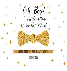 Oh Boy Textbaby Shower With Gold Stars Bow Tie