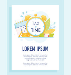 Tax Time Flyer Concept Calendar With Due Date