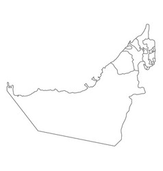 United Arab Emirates Map Icon Geography Blank