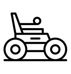 Wheel Electric Wheelchair Icon Outline