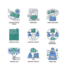 Financial Literacy Icon Set