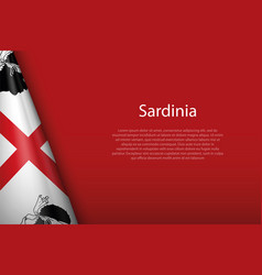 Flag Sardinia Region Of Italy Isolated