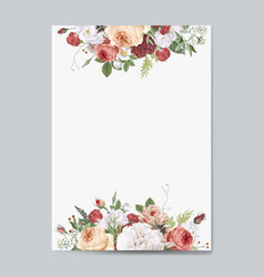 Floral Design Wedding Invitation Mockup