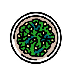 Seaweed Salad Japanese Food Color Icon