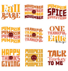 Thanksgiving Retro Svg Design Bundle