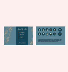 Blue And Gold Loyalty Card