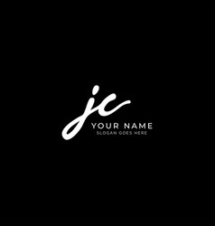 J C Jc Initial Letter Handwritten Signature Logo