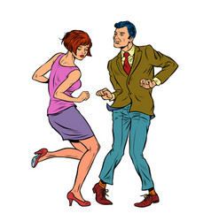 Couple Dancing Retro Dance