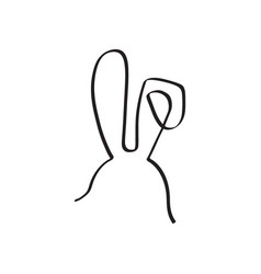 Easter Bunny Continuous One Line Icon