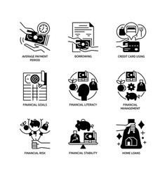 Financial Literacy Icon Set