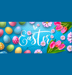 Happy Easter Holiday Design With Painted Egg