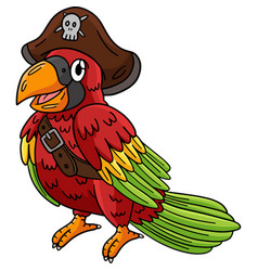 Pirate Parrot Cartoon Colored Clipart