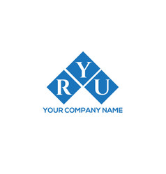 Ryu Letter Logo Design On White Background