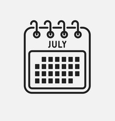 Template Icon Page Calendar Month July