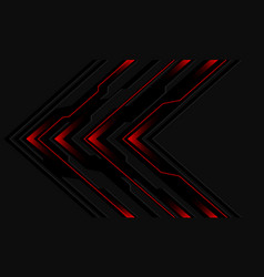 Abstract Black Circuit Red Light Cyber Arrow