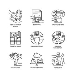 Financial Literacy Icon Set