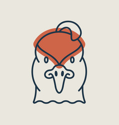 Quail Isolated Icon Animal Head Symbol