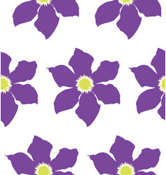 Retro Pattern With Clematis