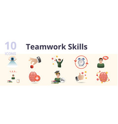 Teamwork Skills Set Creative Icons Visual