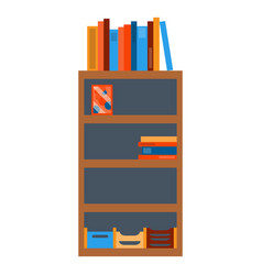 Bookshelf With Office Papers Clipart