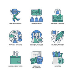 Financial Literacy Icon Set