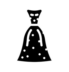 Jewel Bride Dress Glyph Icon