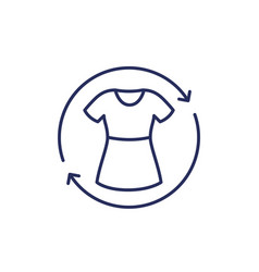 Recycling Clothes Reuse Old Dress Line Icon