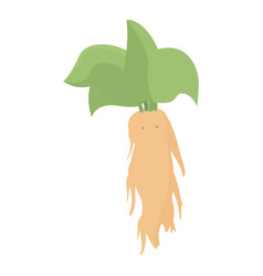 Root Mandrake Icon Cartoon Green Herb