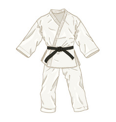 White Karate Kimono Cartoon Gi