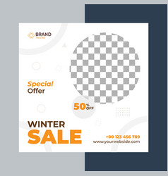 Winter Sell Banner For Social Media Post Template