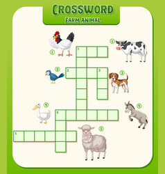 Crossword Farm Animal Template