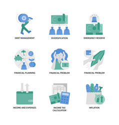 Financial Literacy Icon Set