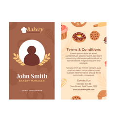 Hand Drawn Bakery Shop Id Card Template