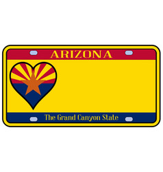 Arizona State License Plate