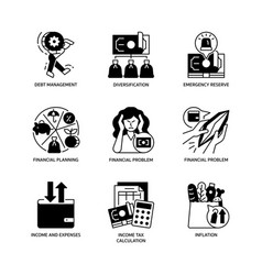 Financial Literacy Icon Set