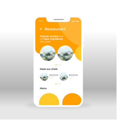 Red cafe menu ui ux gui screen for mobile apps Vector Image