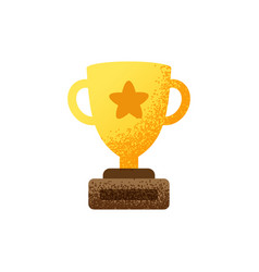 School Gold Star Cup Cartoon Student Concept