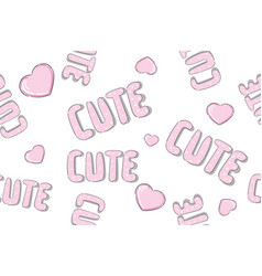 Seamless Fun Pattern With Words And Lettering Cute