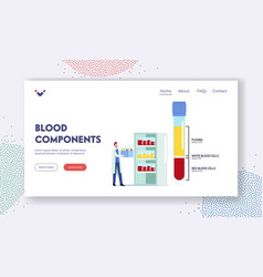 Blood Components Medicine Landing Page Template