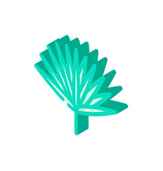 Chamaerops Tropical Leaf Isometric Icon