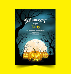 Realistic Halloween Vertical Poster Template