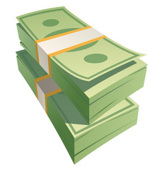 Dollar Bills Stack Green Banknote Packs Icon